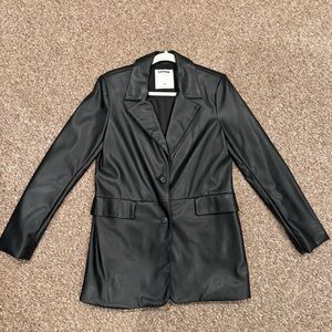Garage Black Faux Leather Jacket